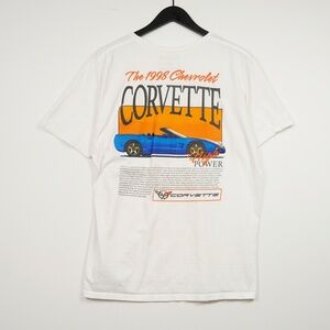 Chemistry GM Chevrolet 1998 Corvette Graphic White T-shirt Mens Size L